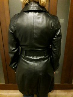 Кожаное полупальто