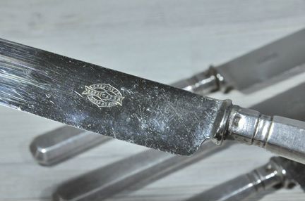 Серебряные столовые ножи морозовъ,варыпаева