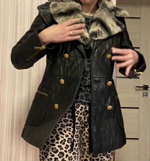 Кожаная куртка с шиншиллой