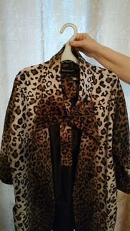 Пальто с леопардовым принтом р.46