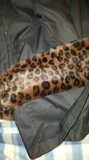 Зимнее пальто с отделкой из голубой норки